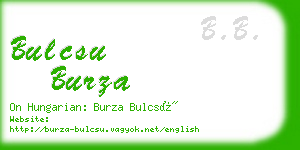 bulcsu burza business card